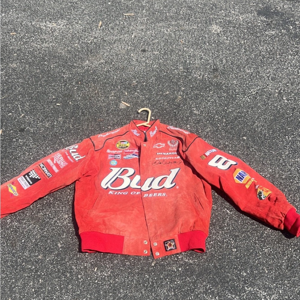 Chase Authentic Dale Earnhardt Budweiser bomber leather jacket